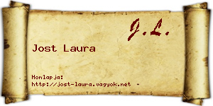 Jost Laura névjegykártya